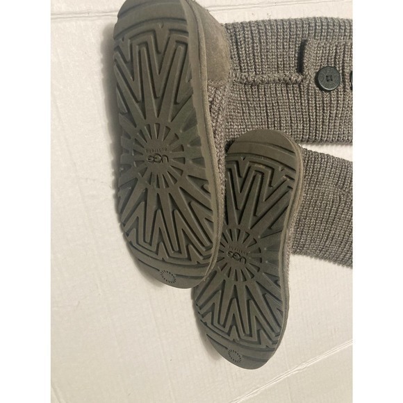 UGG Cardy Sweater Boots 7 Gray knit buttons 5819 - Picture 5 of 7
